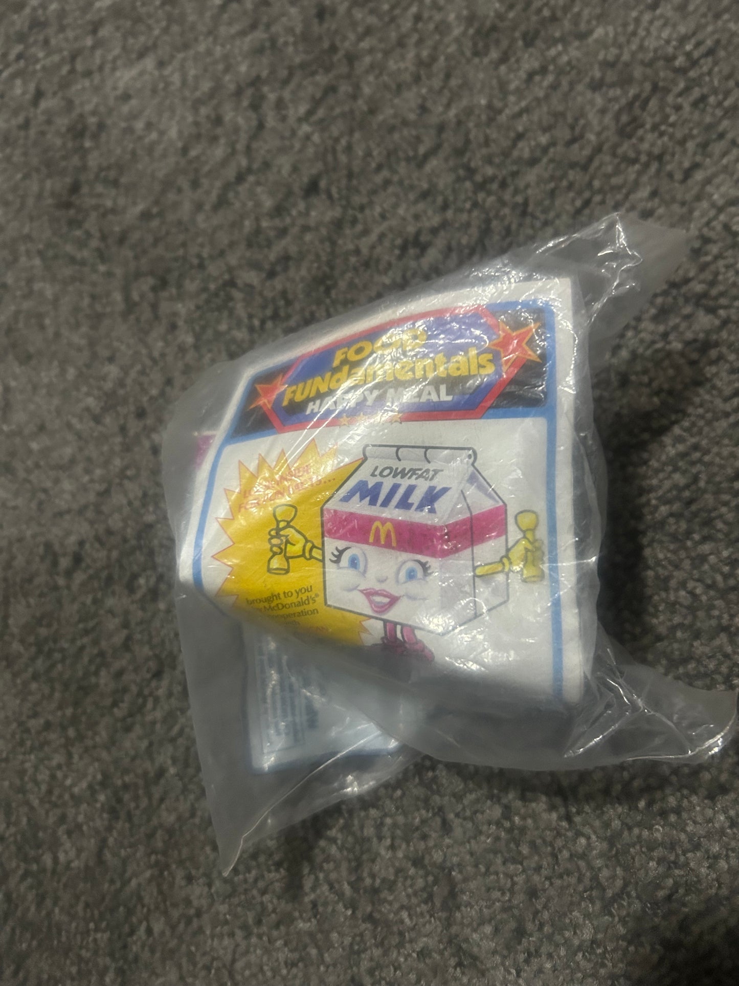 Mcdonald's Food Fundamentals Transformer Milly Low Fat Milk Carton Sealed