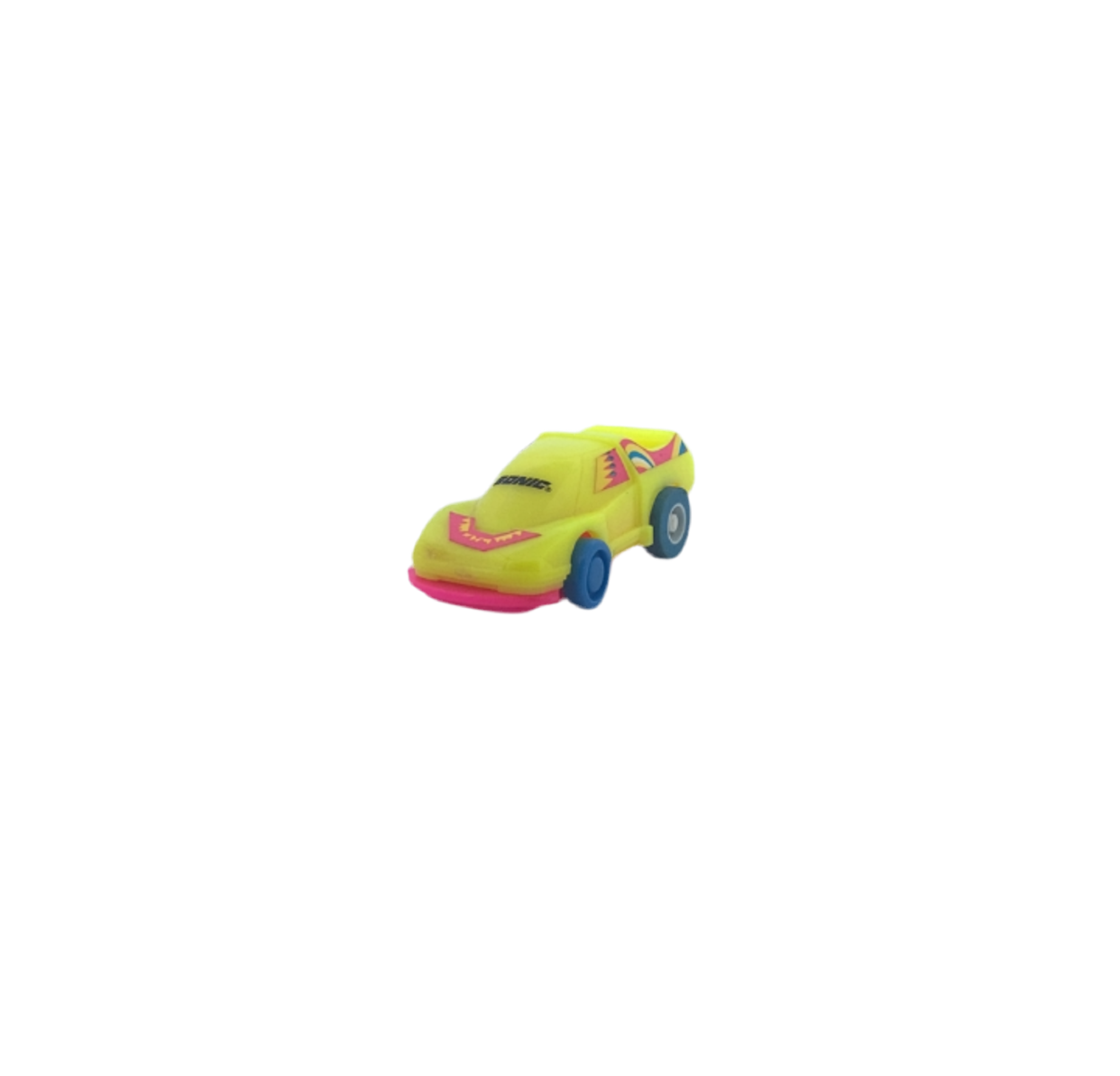 Sonic Wacky Racers Neon Yellow Race Car