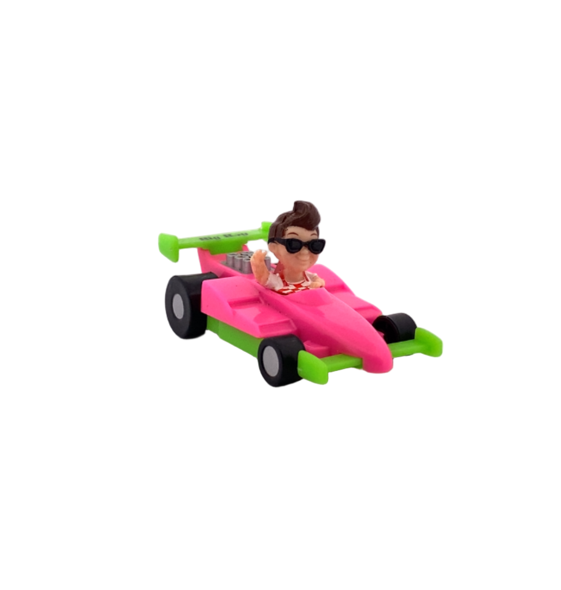 Big Boy in Pink Race Car