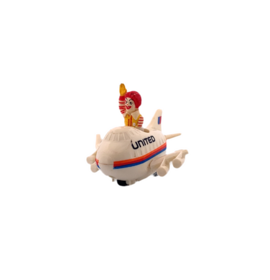 McDonald’s Friendly Skies United Airlines Pilot Ronald McDonald White Plane