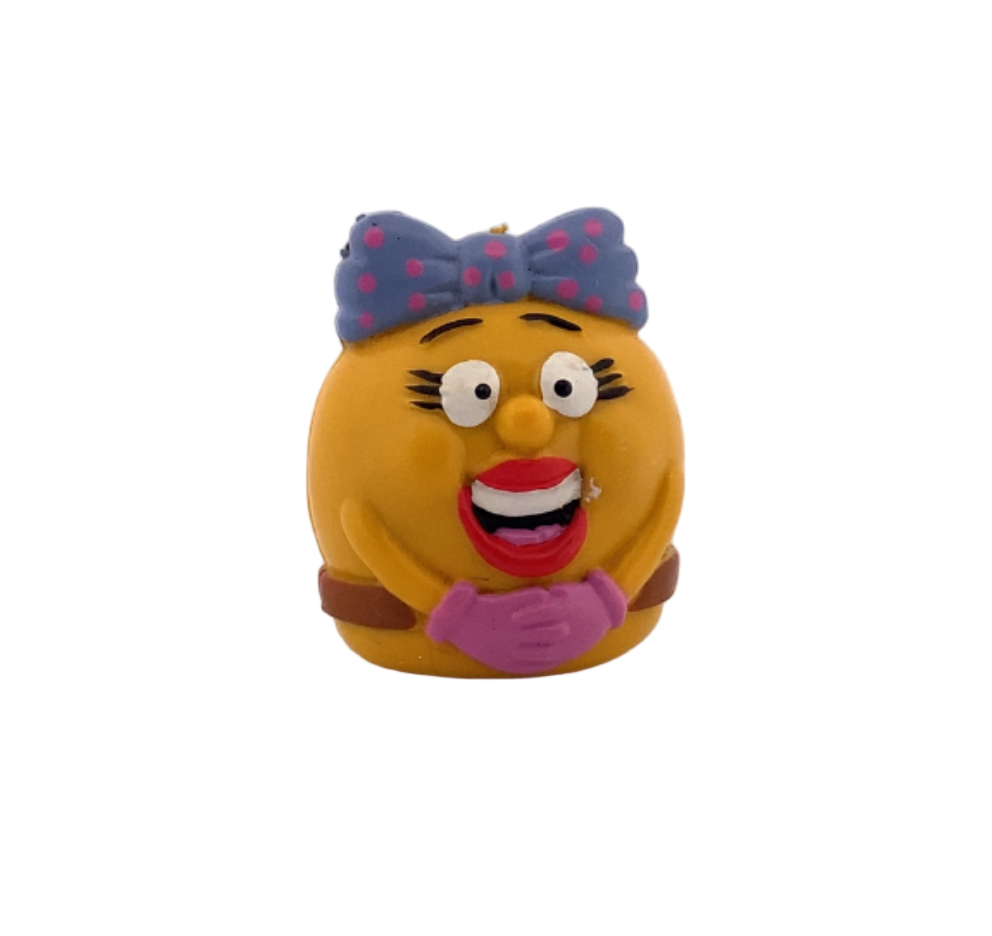 Jack-in-the-Box Finger Puppets Burger with Purple Bow