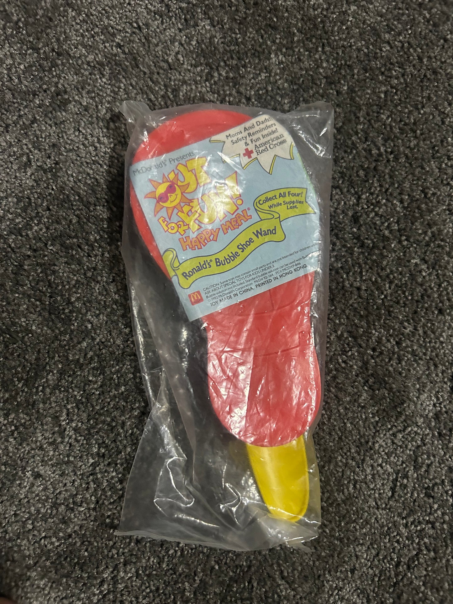 McDonald’s Out for Fun Ronald McDonald Shoe Bubble Wand Sealed