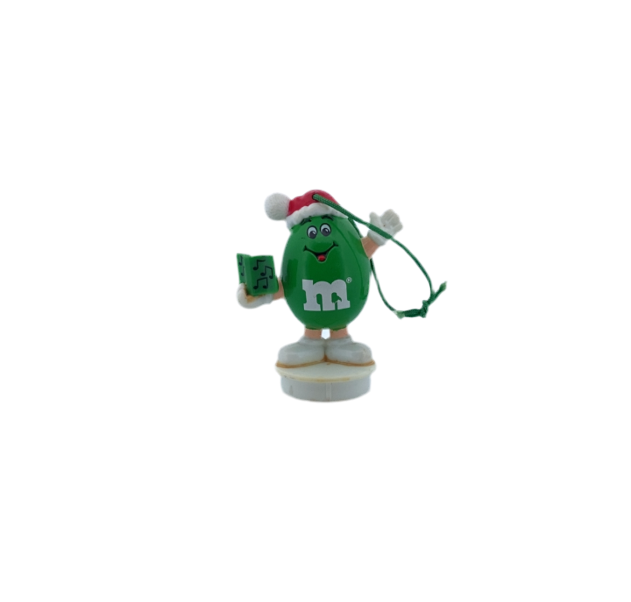 M&M Christmas Ornament Caroling Green M&M