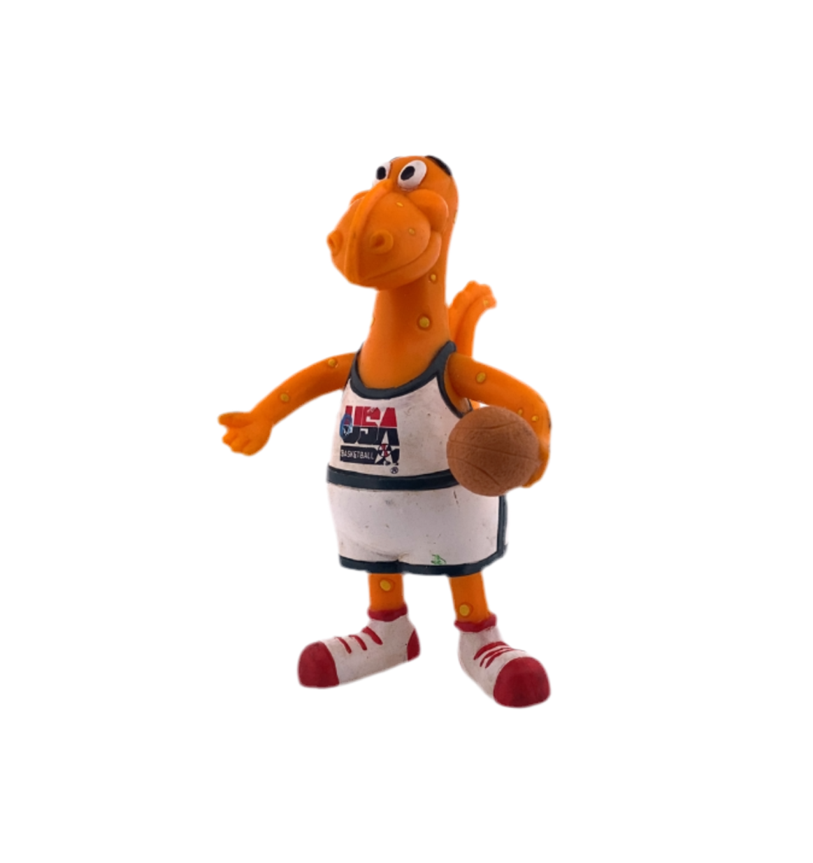 Kraft Cheeseasaurus Rex Olympic Basketball USA Retro Bendable