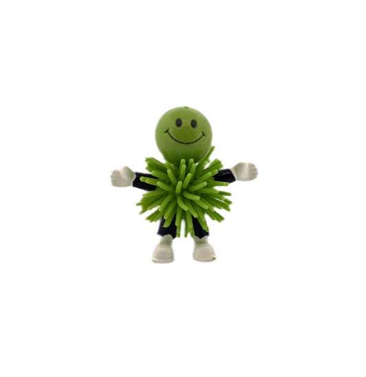 Green Koosh Smiley Retro Bendable