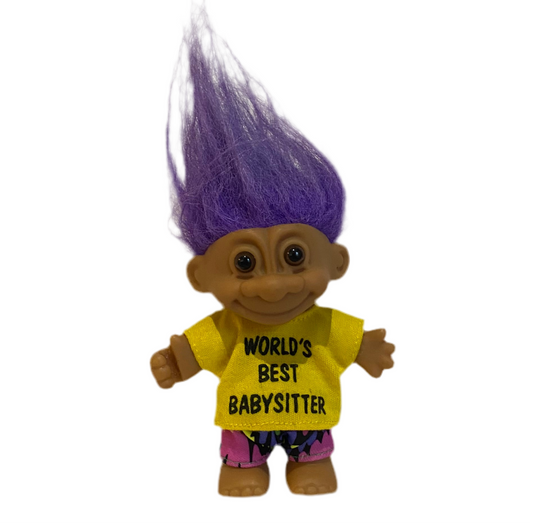 Russ Trolls Worlds Best Babysitter Troll with Purple Hair