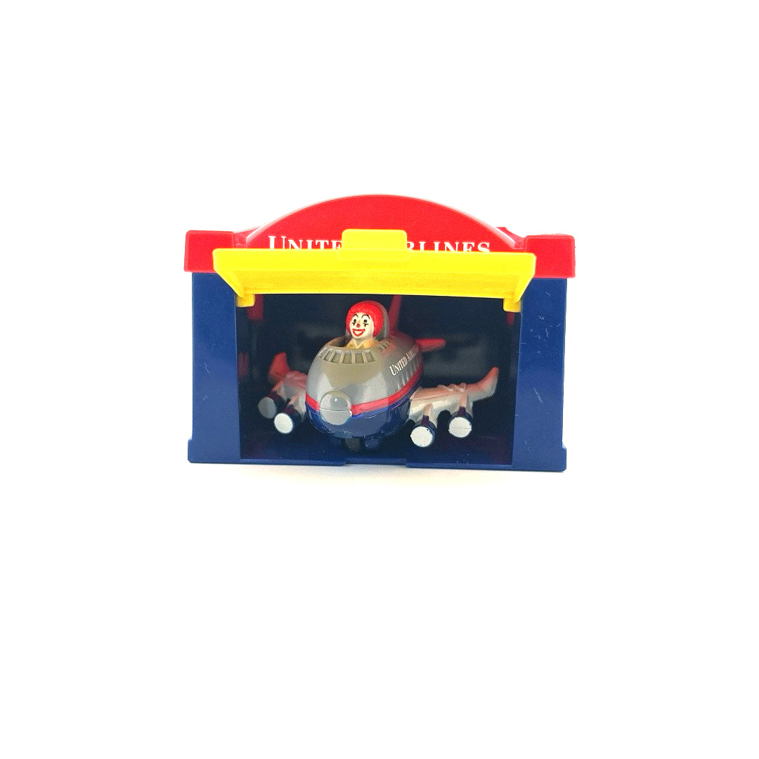 Mcdonald's Friendly Skies Plane and Hangar Meal Toy United Airlines