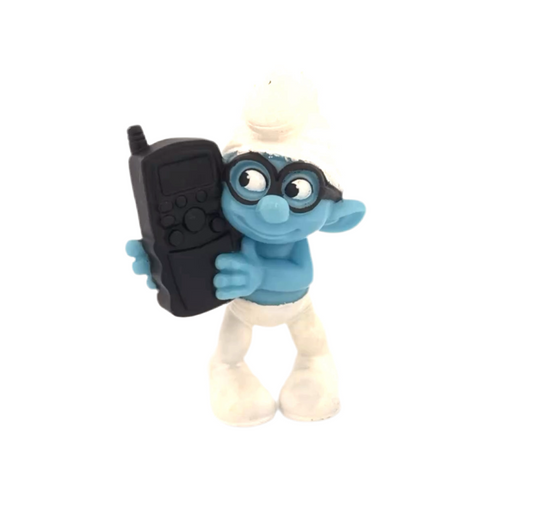 The Smurfs Brainy Smurf with Phone