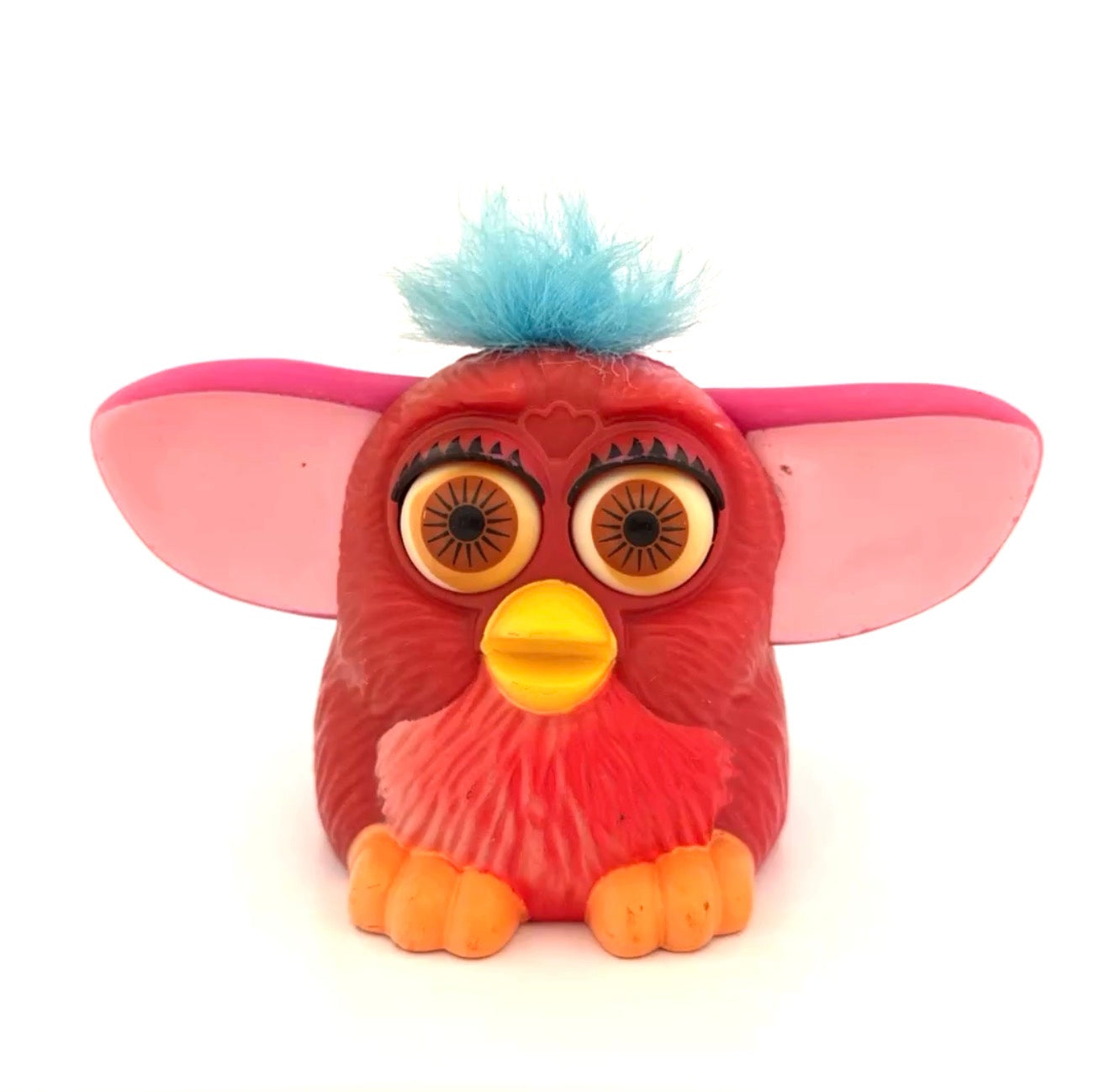 Furby Light Burgundy with Blue Hair Pre-Loved