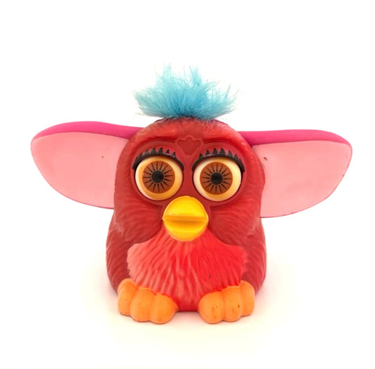 Furby Light Burgundy with Blue Hair Pre-Loved