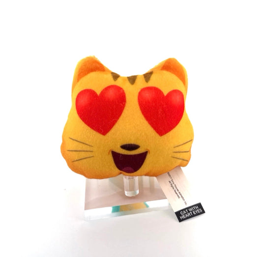 The Emoji Movie Cat with Heart Eyes Plush Keychain