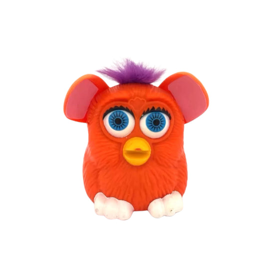 Furby Orange with Purple Hair and Folding Ears Pre-Loved