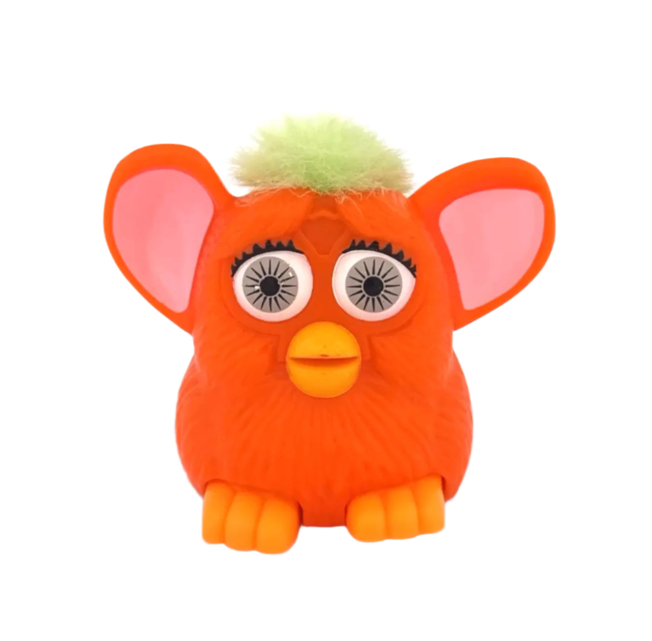 Furby Orange with Neon Green Hair Pre-Loved