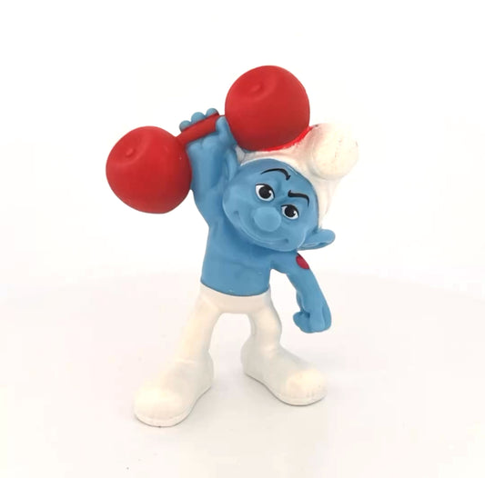 The Smurfs Hefty Smurf with Dumbbell