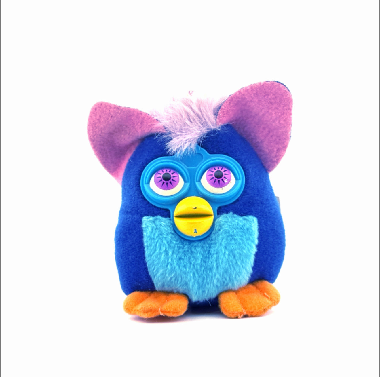Furby Blue with Lavender Hair Plush Keychain