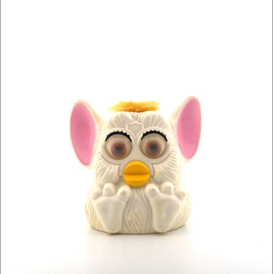 Furby White with Yellow Hair Pre-Loved