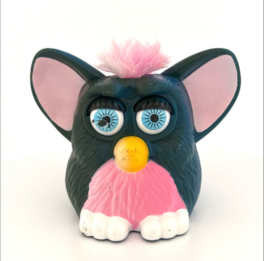 Furby Greenish Blue with Pink Hair Pre-Loved