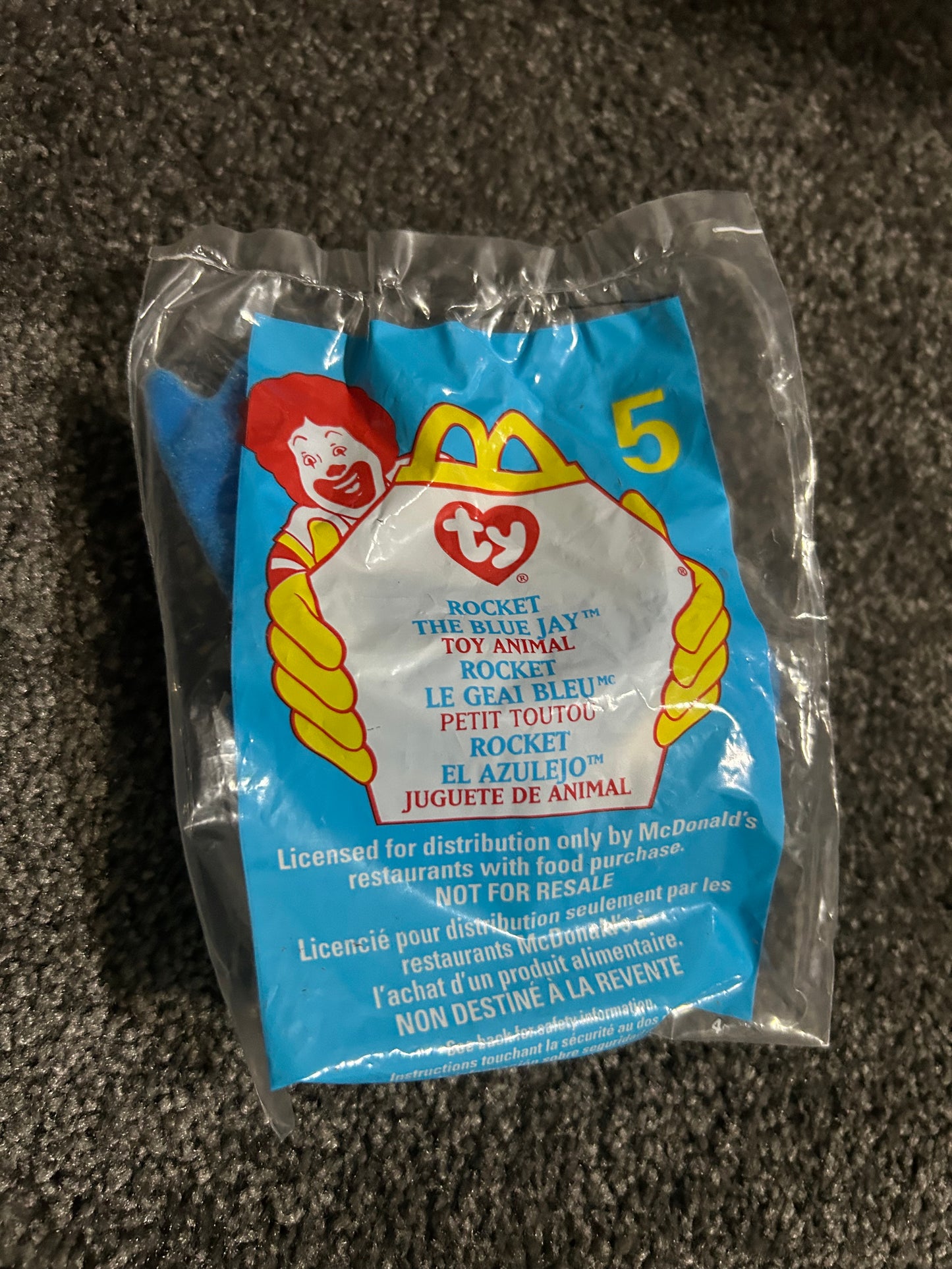 Ty Teenie Beanie Babies Rocket the Blue Jay 5 Sealed