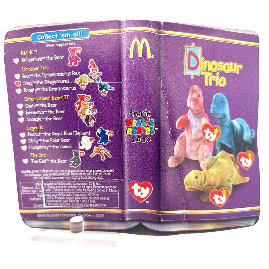 Ty Teenie Beenie Babies Dinosaur Trio Steg the Stegosaurus